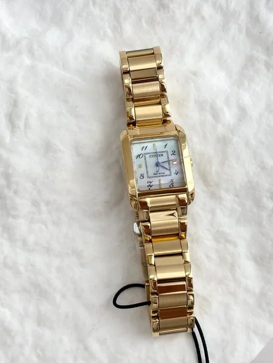 NEW Bianca White Mother of Pearl Gold-Tone ew5602-57d Citizen Ladies Wrist Watch - Picture 15 of 16